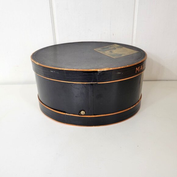 Vintage Paper Hat Box Mallory Hats - Picture 7 of 9